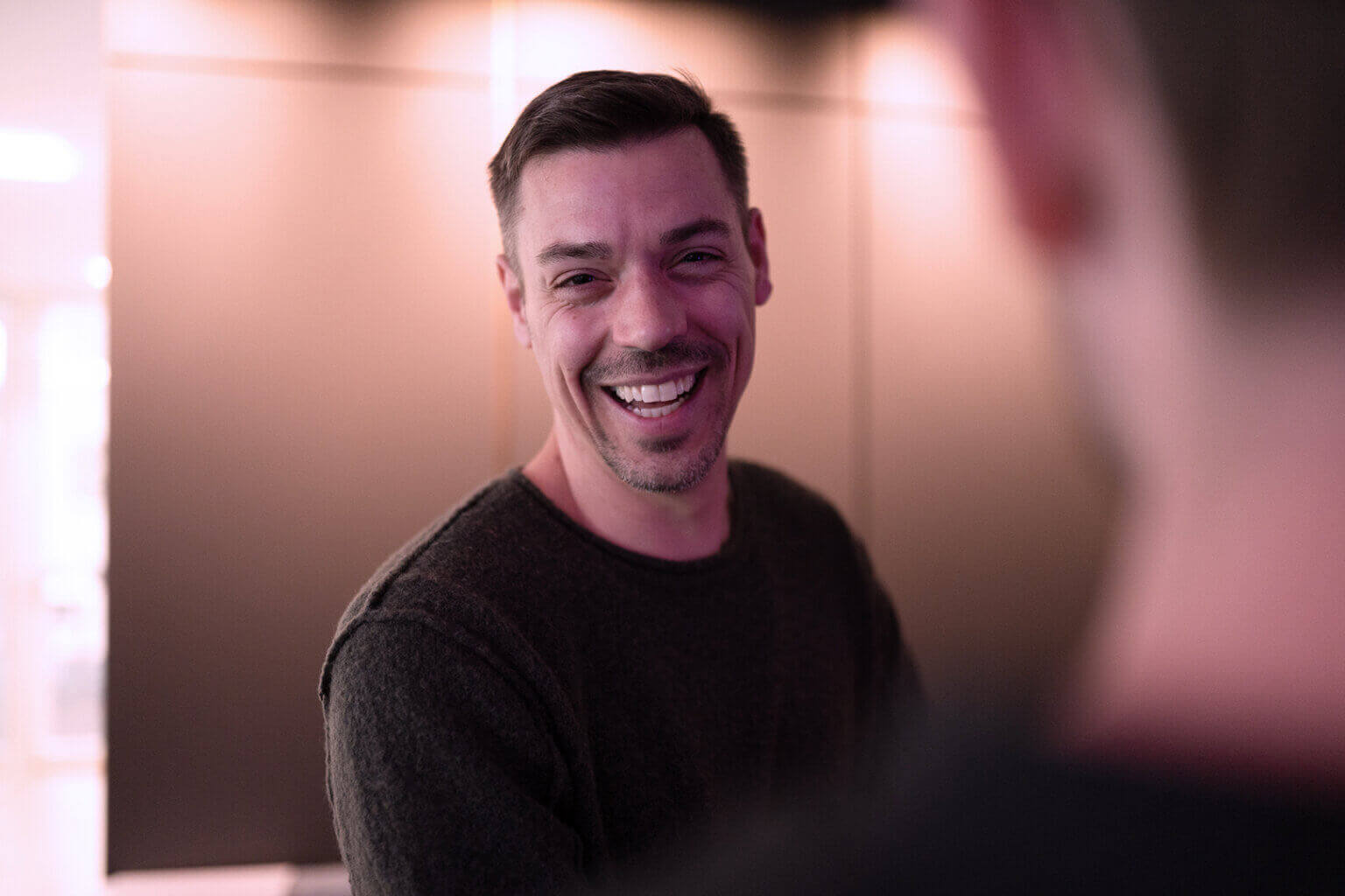 Ein lachender Michael Lotte